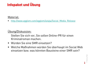Die Social Media Release. Oder: Agenda Setting im Social Web?