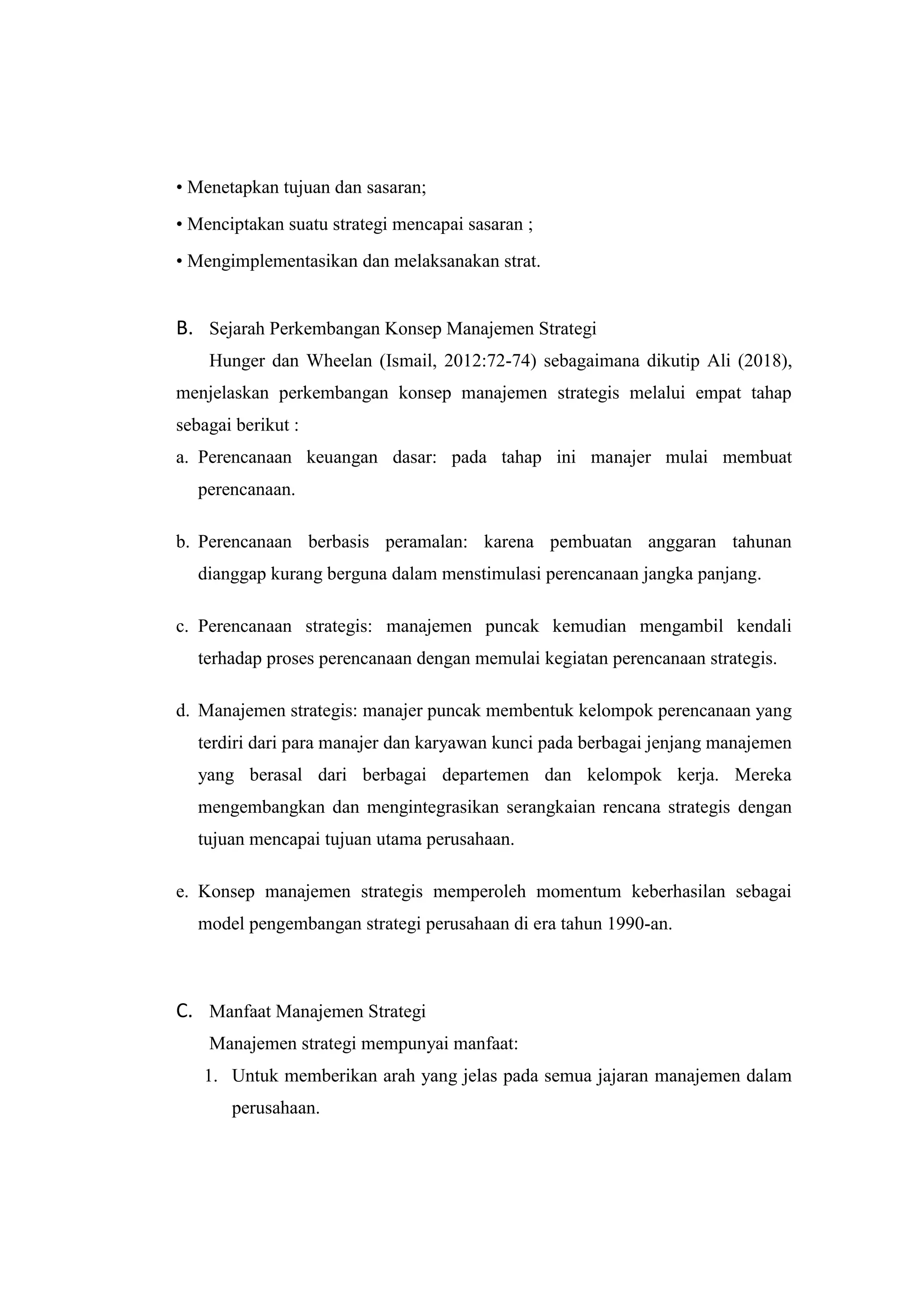 SM, Rame Priyanto, Hapzi Ali, Strategic Management Process, Universitas ...