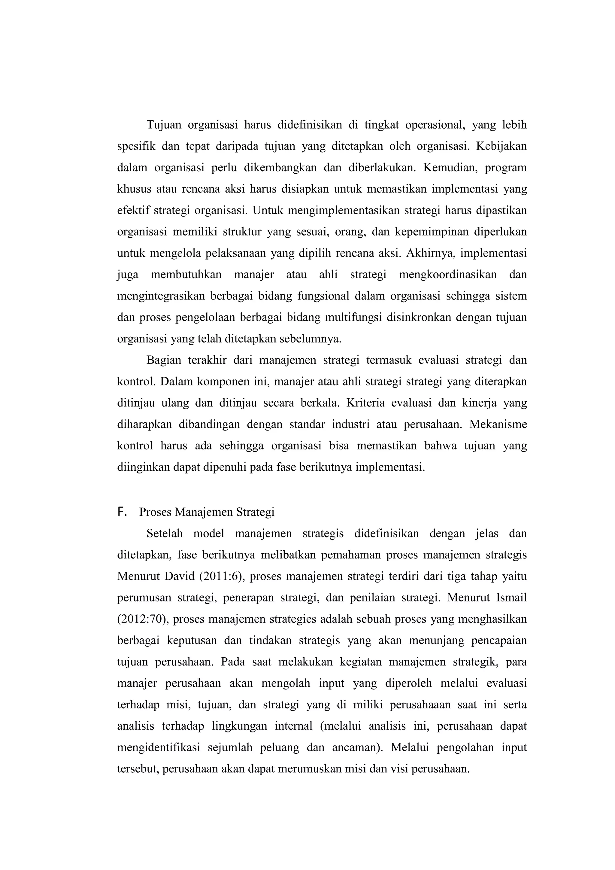 SM, Rame Priyanto, Hapzi Ali, Strategic Management Process, Universitas ...