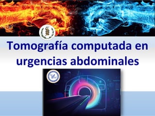 Example	text	
Tomografía	computada	en	
urgencias	abdominales	
 
