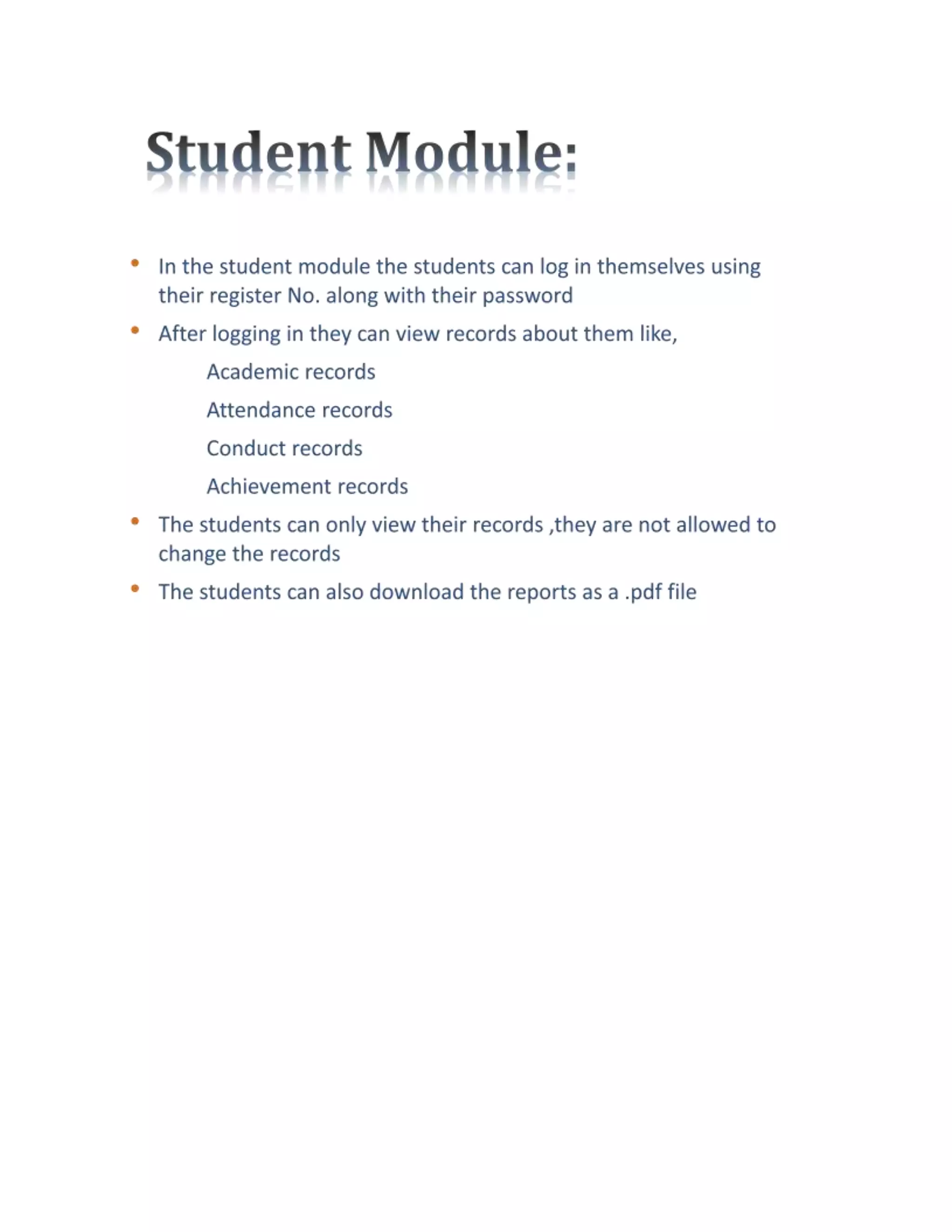 student monitoring system