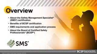 SMS-BCSP-SafetyManagementSystemSpecialist.pptx