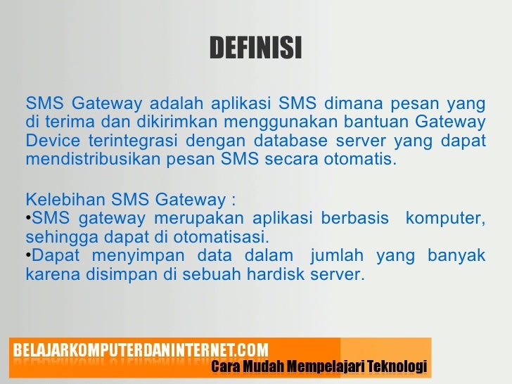 SMS GATEWAY ADALAH PDF DOWNLOAD SMS GATEWAY ADALAH PDF DOWNLOAD