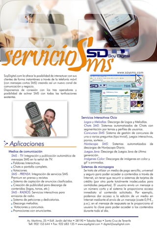 Sms servicios SoyDigital