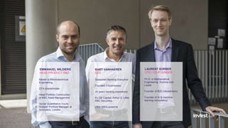 BART VANHAEREN
CEO
Seasoned Banking Executive
Founded 3 businesses
20 years banking experience
Ex GE Capital; Arthur D. Li...