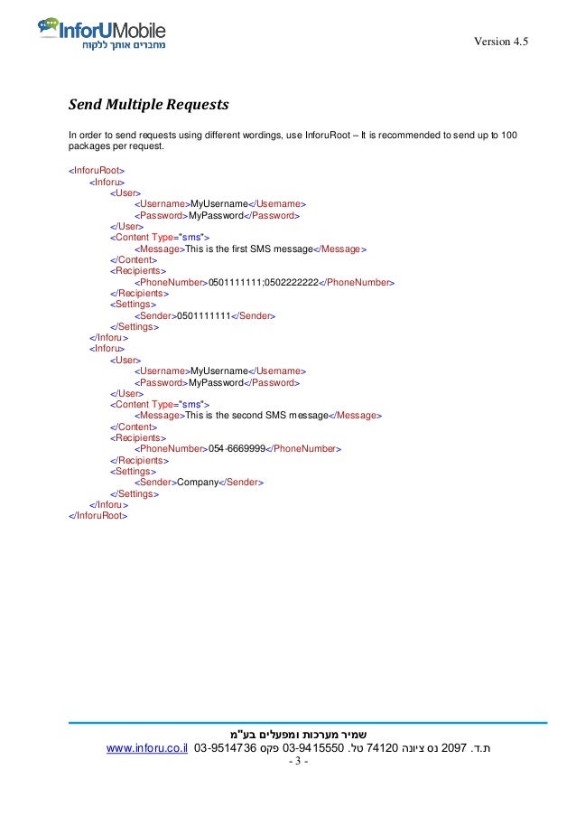 Infosms Api For Sending Sms