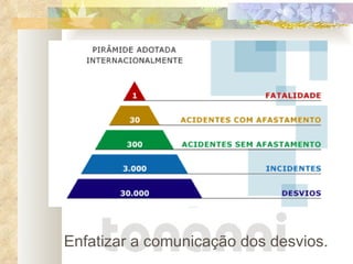Enfatizar a comunicação dos desvios. 
