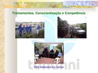 Treinamentos, Conscientização e Competência DDS realizados em Campo 