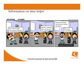 Information on time helps!




             © Cervello Incorporation All rights reserved 2009
 