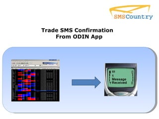Trade SMS Confirmation  From ODIN App 