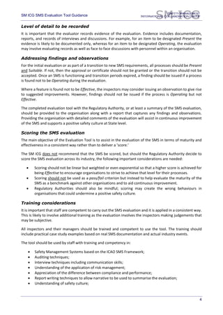 SMS Evaluation Tool Guidance.pdf PARA SAFETY MANAGEMENT SYSTEM | PDF