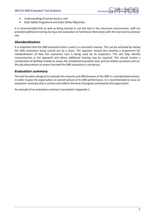 SMS Evaluation Tool Guidance.pdf PARA SAFETY MANAGEMENT SYSTEM | PDF