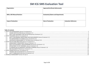 SMS Evaluation Tool Guidance.pdf PARA SAFETY MANAGEMENT SYSTEM | PDF