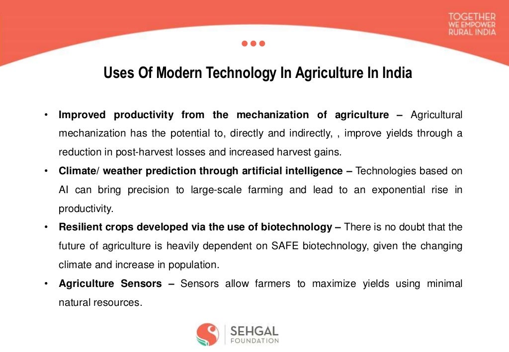 Role of Modern Technology in Agriculture | PPTX