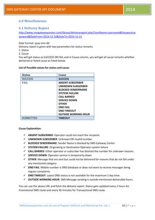 Sms Builder Reports Example.pdf SMS Gateway Center API Document | PDF