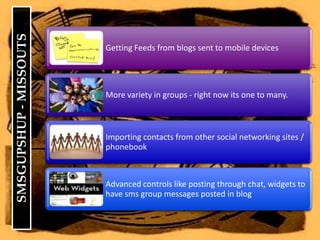 SMSGUPSHUP - MISSOUTS