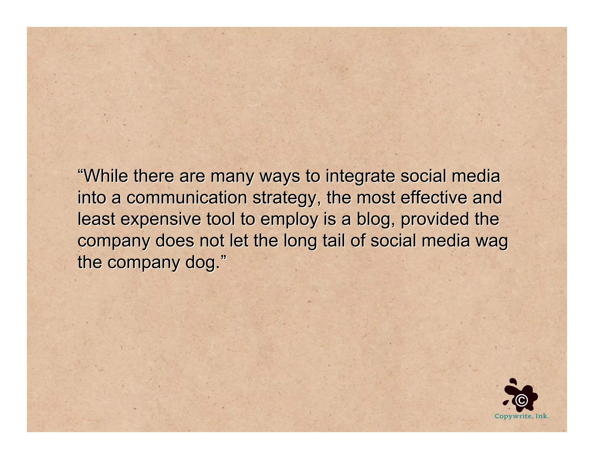 Social Media For Communication Strategy, Part 3 of 4