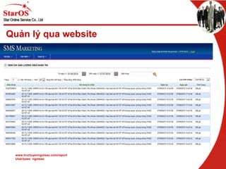 Quản lý qua website www.tructuyenngoisao.com/report User/pass: ngoisao 