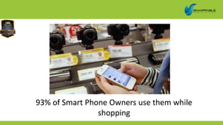 93% of Smart Phone Owners use them while
shopping
 