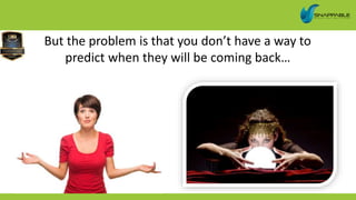 But the problem is that you don’t have a way to
predict when they will be coming back…
 