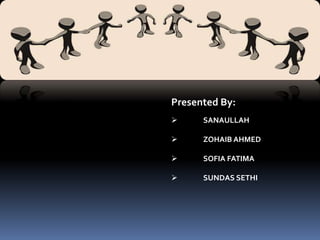 Presented By:
 SANAULLAH
 ZOHAIB AHMED
 SOFIA FATIMA
 SUNDAS SETHI
 