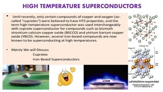 HIGH TEMPERATURE SUPERCONDUCTORS
 