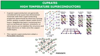CUPRATES
HIGH TEMPERATURE SUPERCONDUCTORS
PEROVSKITE
 