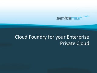 Cloud Foundry for your Enterprise
                    Private Cloud
 