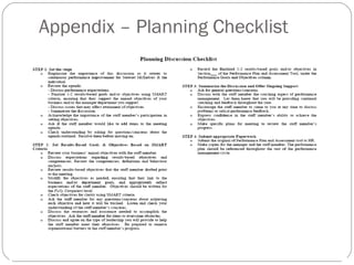 Appendix – Planning Checklist 