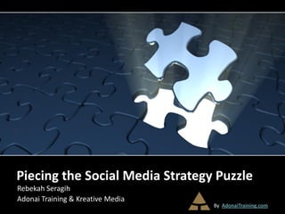 Piecing the Social Media Strategy Puzzle
Rebekah Seragih
Adonai Training & Kreative Media
                                   By AdonaiTraining.com
 