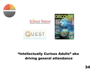 “ Intellectually Curious Adults” aka  driving general attendance 