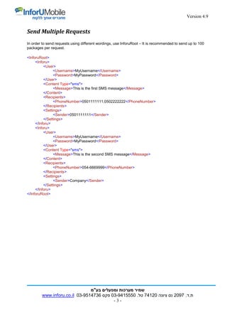InfoSMS API for Sending SMS | PDF