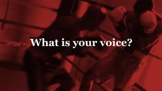 What is your voice?
 
