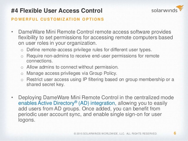 dameware mini remote control centralized server
