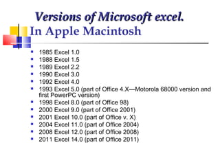 IT - ms excel | PPT
