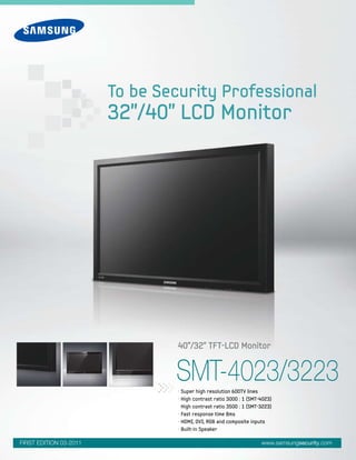 Samsung Techwin SMT-4023 Data Sheet