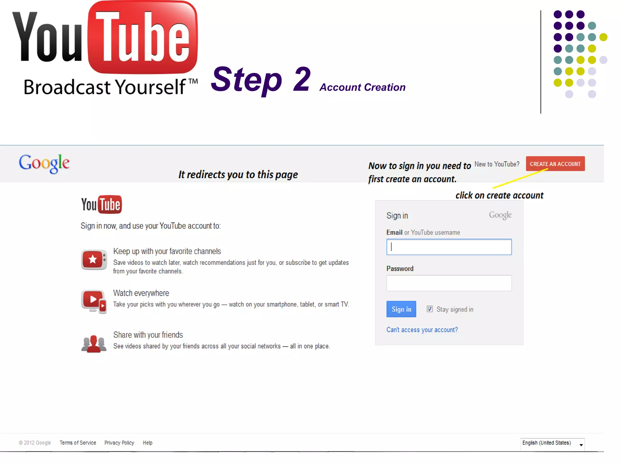 Step 2   Account Creation
 