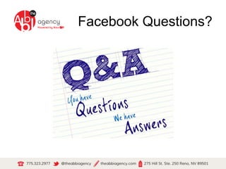 Facebook Questions?
 