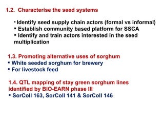 Delivering new sorghum and finger millet innovations for food security and improving livelihoods in eastern Africa 