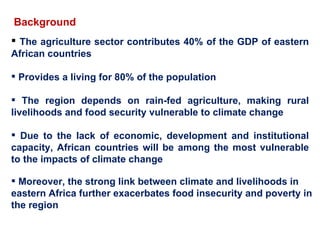 Delivering new sorghum and finger millet innovations for food security and improving livelihoods in eastern Africa 