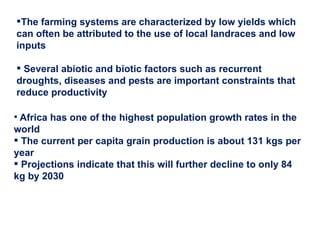 Delivering new sorghum and finger millet innovations for food security and improving livelihoods in eastern Africa 