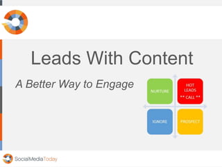 Leads With Content 
A Better Way to Engage 
 