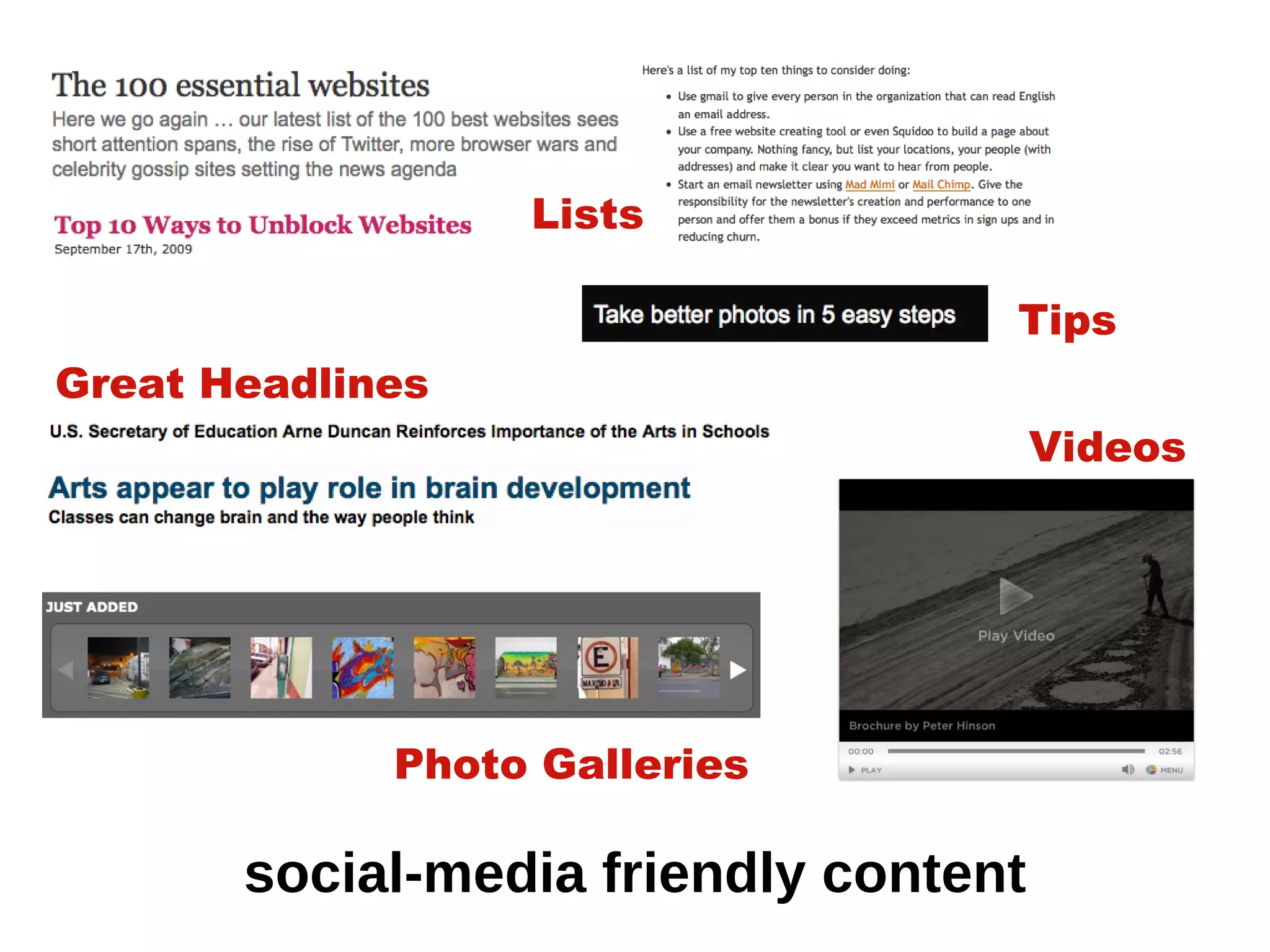 No “one size fits all”  solution 