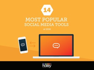 MOST POPULAR
SOCIAL MEDIA TOOLS
of 2016
14
 