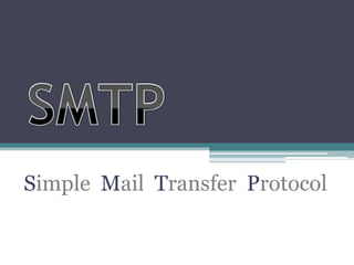 ‫زانكۆى سلێمانى‬
‫بهشى كۆمپيوتهر‬

‫كوردى‬
‫‪Simple Mail Transfer Protocol‬‬

 