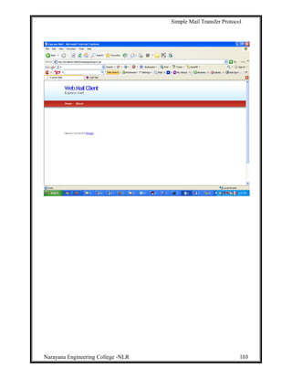 Simple Mail Transfer Protocol
Narayana Engineering College -NLR 103
 