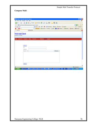 Simple Mail Transfer Protocol
Compose Mail:
Narayana Engineering College -NLR 96
 