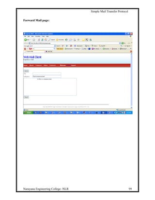 Simple Mail Transfer Protocol
Forward Mail page:
Narayana Engineering College -NLR 99
 