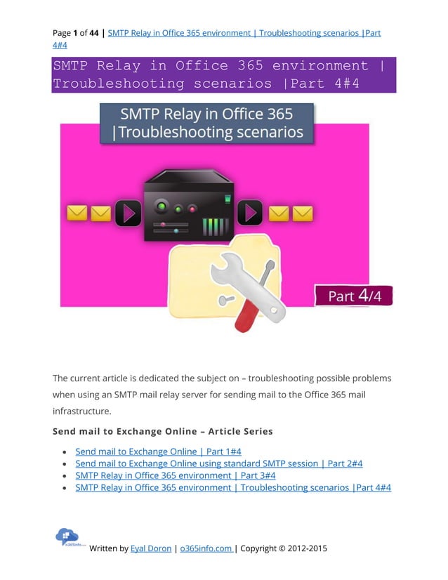 Smtp relay in office 365 environment troubleshooting scenarios part 4