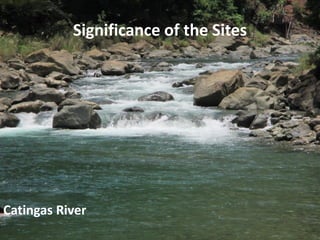 Significance of the Sites
Catingas River
 